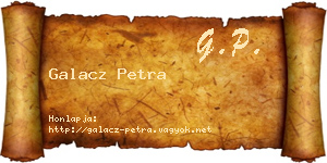 Galacz Petra névjegykártya